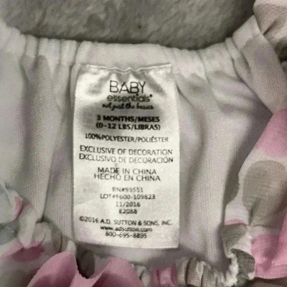 Baby Essentials - sleeveless Onesie Chiffon dress. Size 3 months - Picture 3 of 5